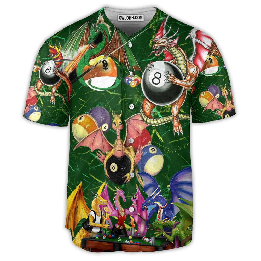 Billiard Dragon Love Life Cool - Baseball Jersey  - Chic Loom