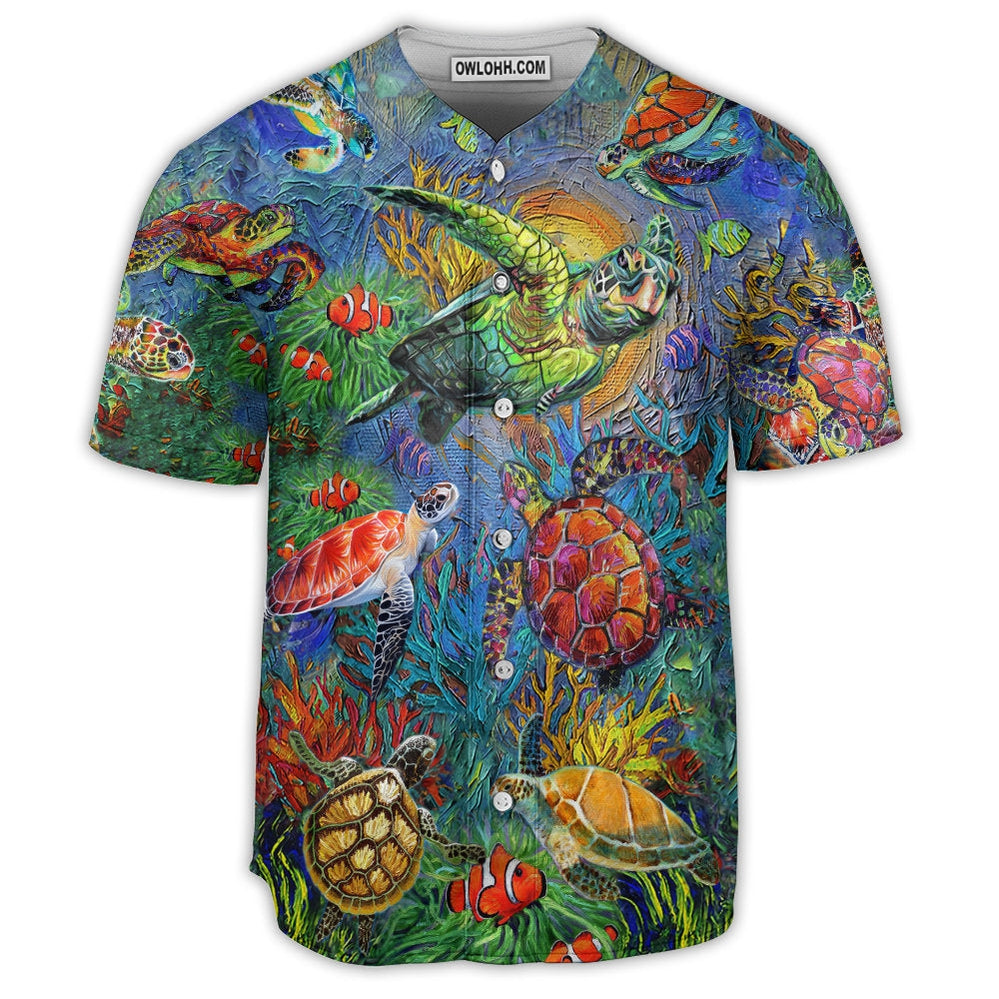 Turtle Have A Turtley Awesome Day - Baseball Jersey  - Chic Loom