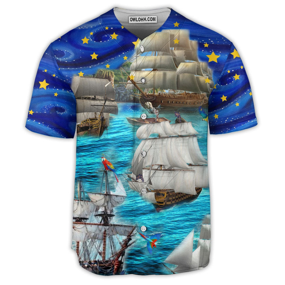 Sailing Love Ocean And Sky Christmas Style - Baseball Jersey  - Chic Loom