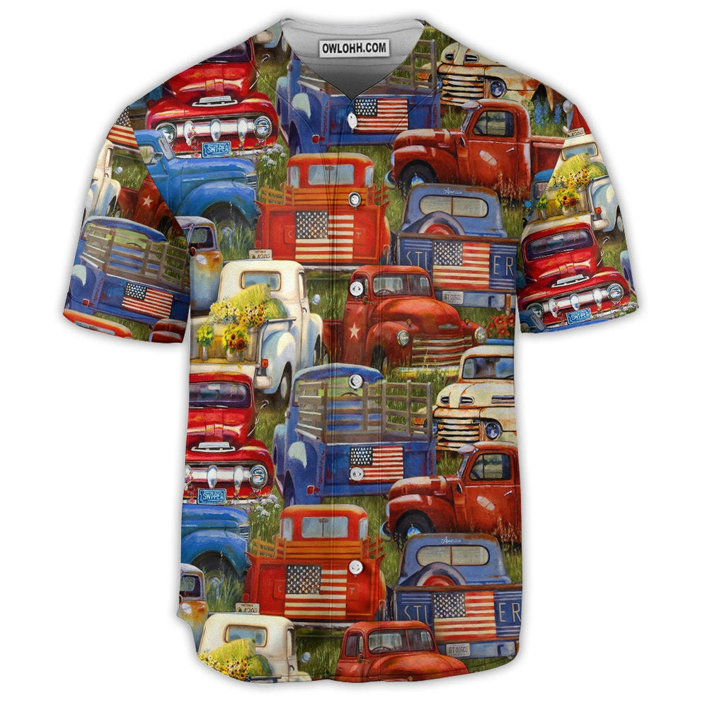 Truck Amazing Packed Trucks - Baseball Jersey  - Chic Loom