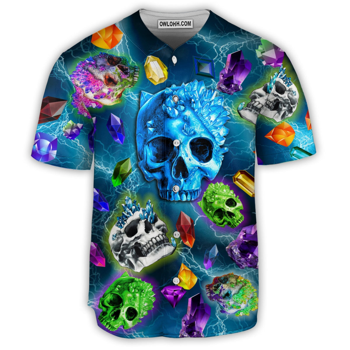 Skull The Magical Crystal - Baseball Jersey - Chic Loom