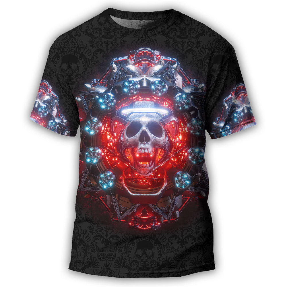 Skull Electric Dream Or Die - 3D T-shirt - Chic Loom