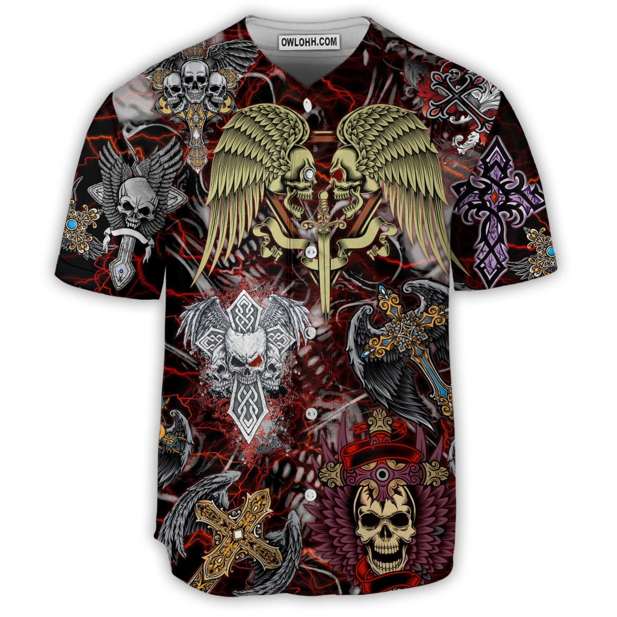 Skull Loves Key - Baseball Jersey - Chic Loom