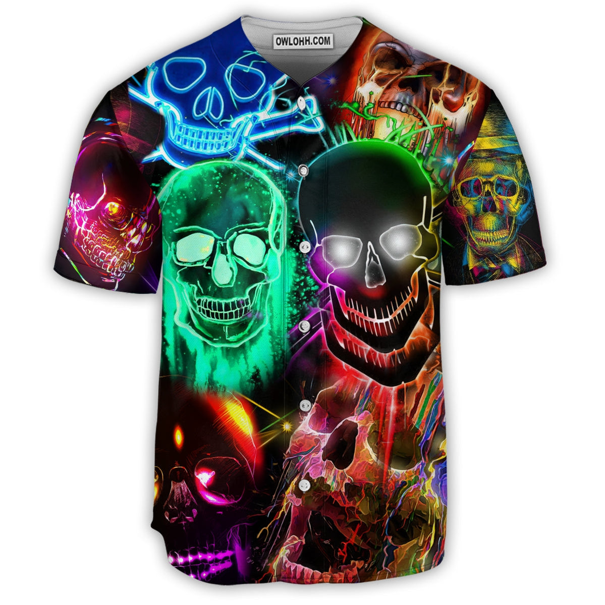 Skull Glowing - Baseball Jersey - Chic Loom