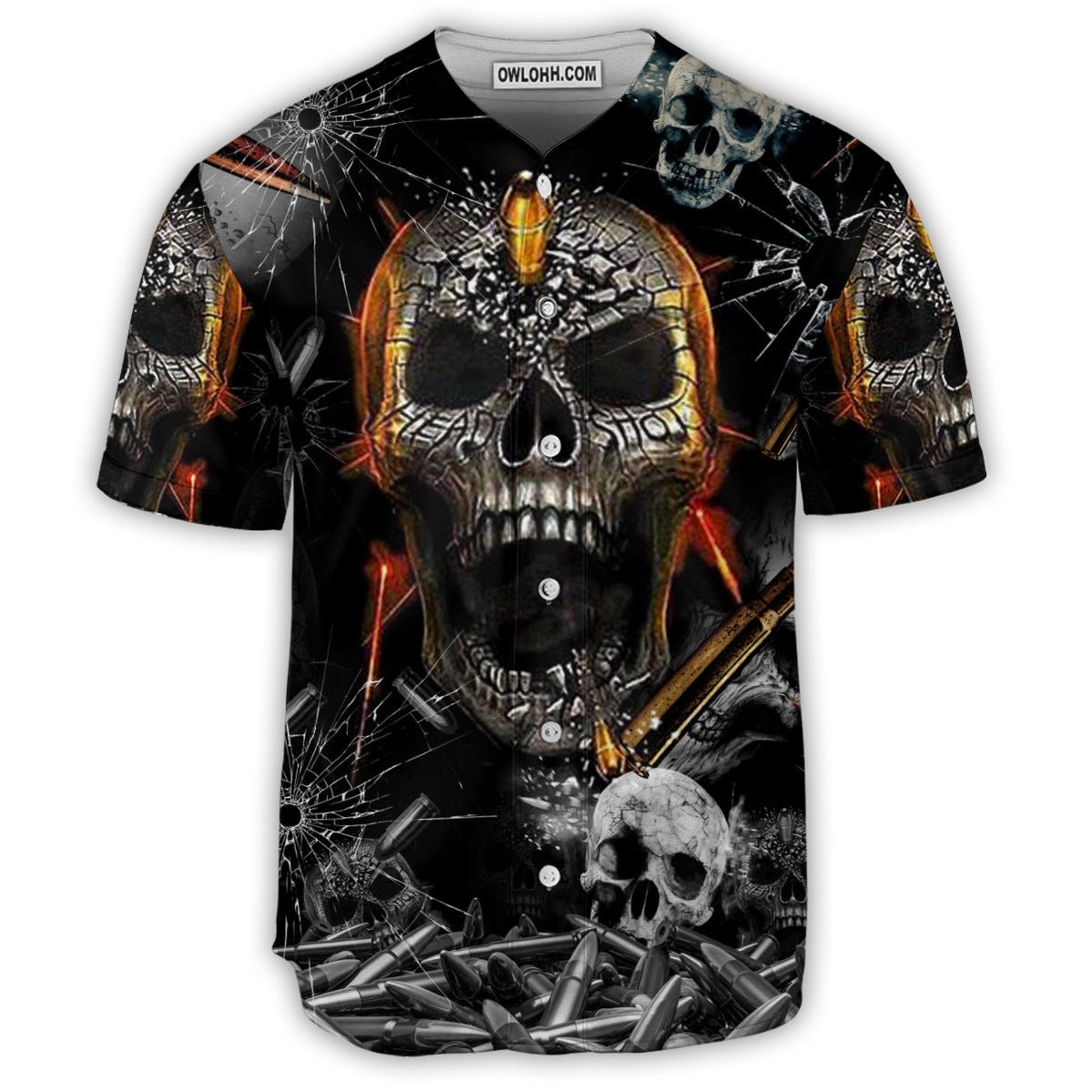 Skull Oh My Skull - Baseball Jersey - Chic Loom