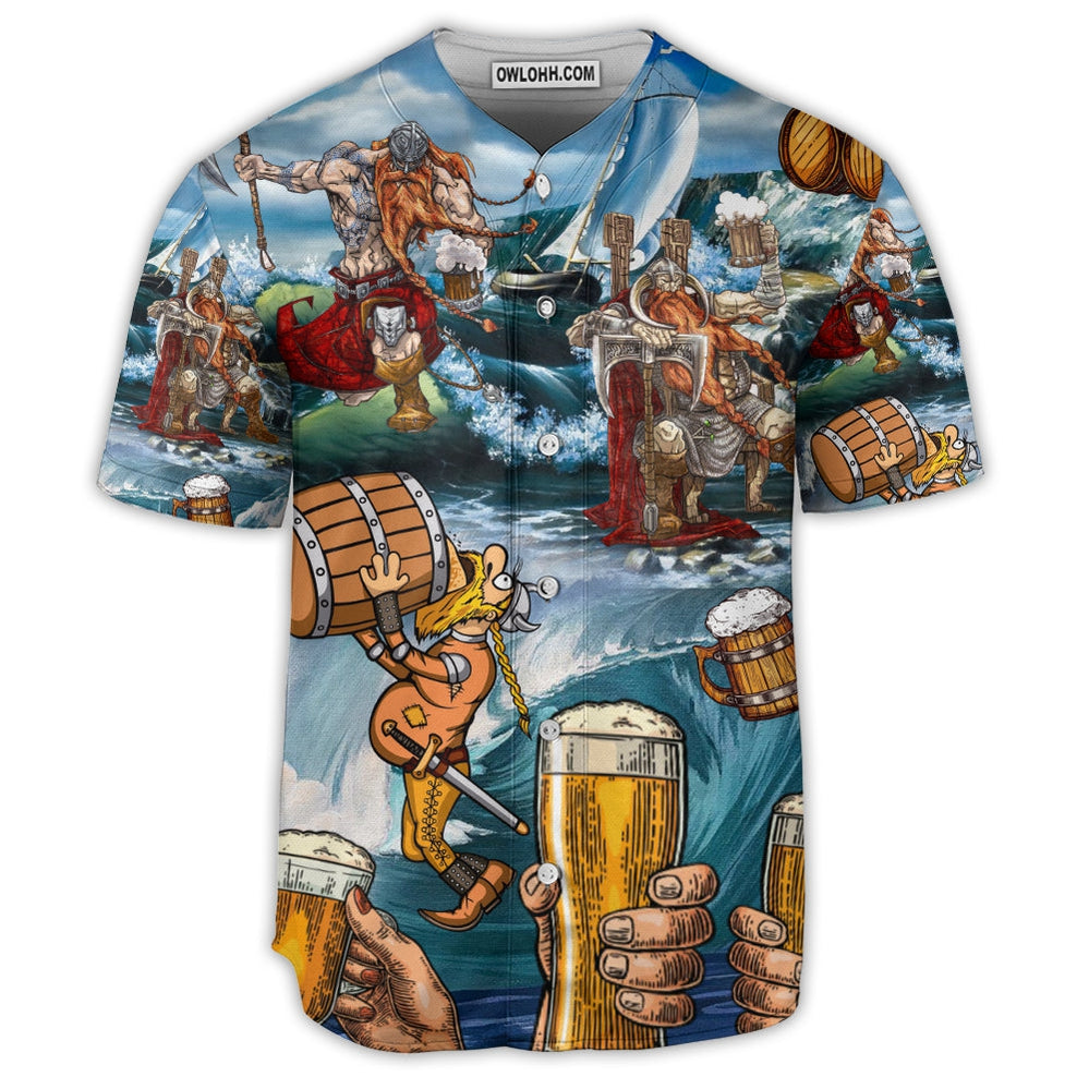 Viking Beer Style I Love It And I Drink It - Baseball Jersey  - Chic Loom