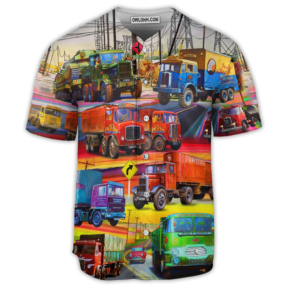 Truck Street Driver Life Is A Journey Enjoy The Ride - Baseball Jersey  - Chic Loom
