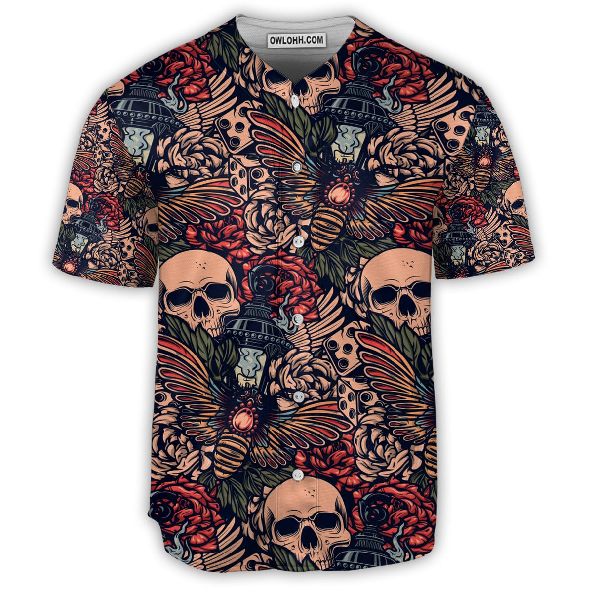 Skull Tattoo Skull Amazing Christmas - Baseball Jersey - Chic Loom