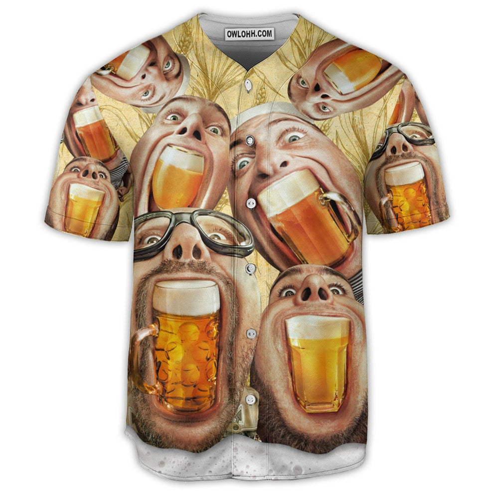 Beer Wish You Were Beer - Baseball Jersey  - Chic Loom