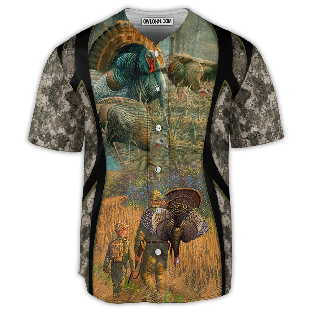 Hunting Turkey Forest Hunting Lover - Baseball Jersey  - Chic Loom