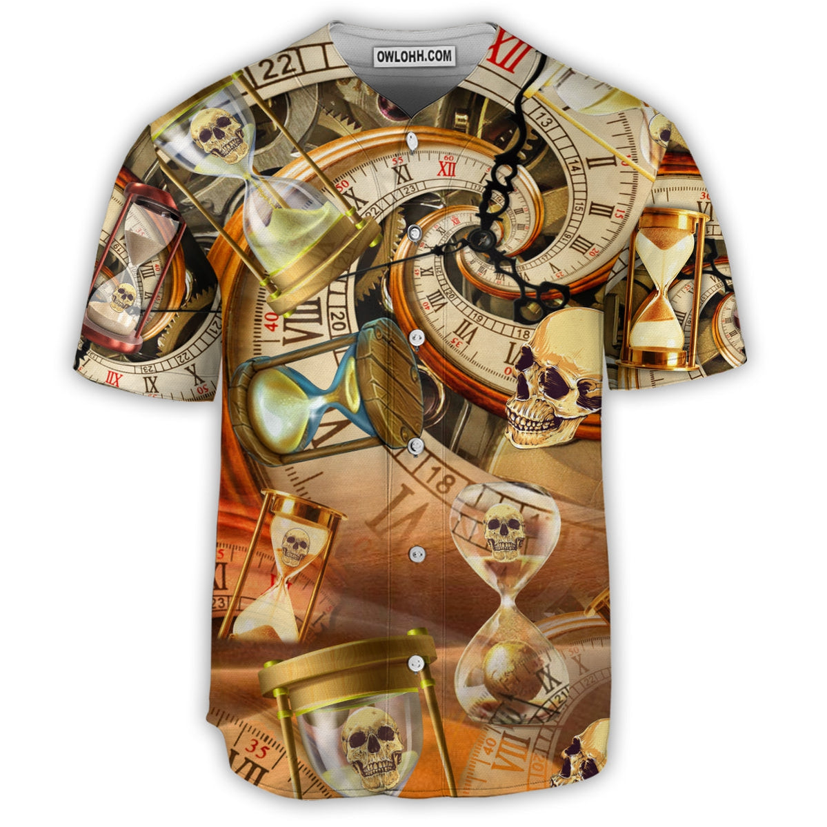 Skull All Knows Value Of Time - Baseball Jersey - Chic Loom