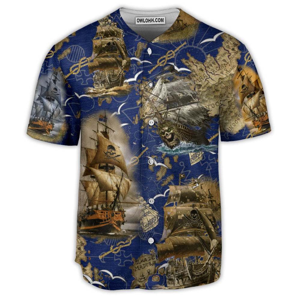 Pirate Amazing Pirate Ship - Baseball Jersey