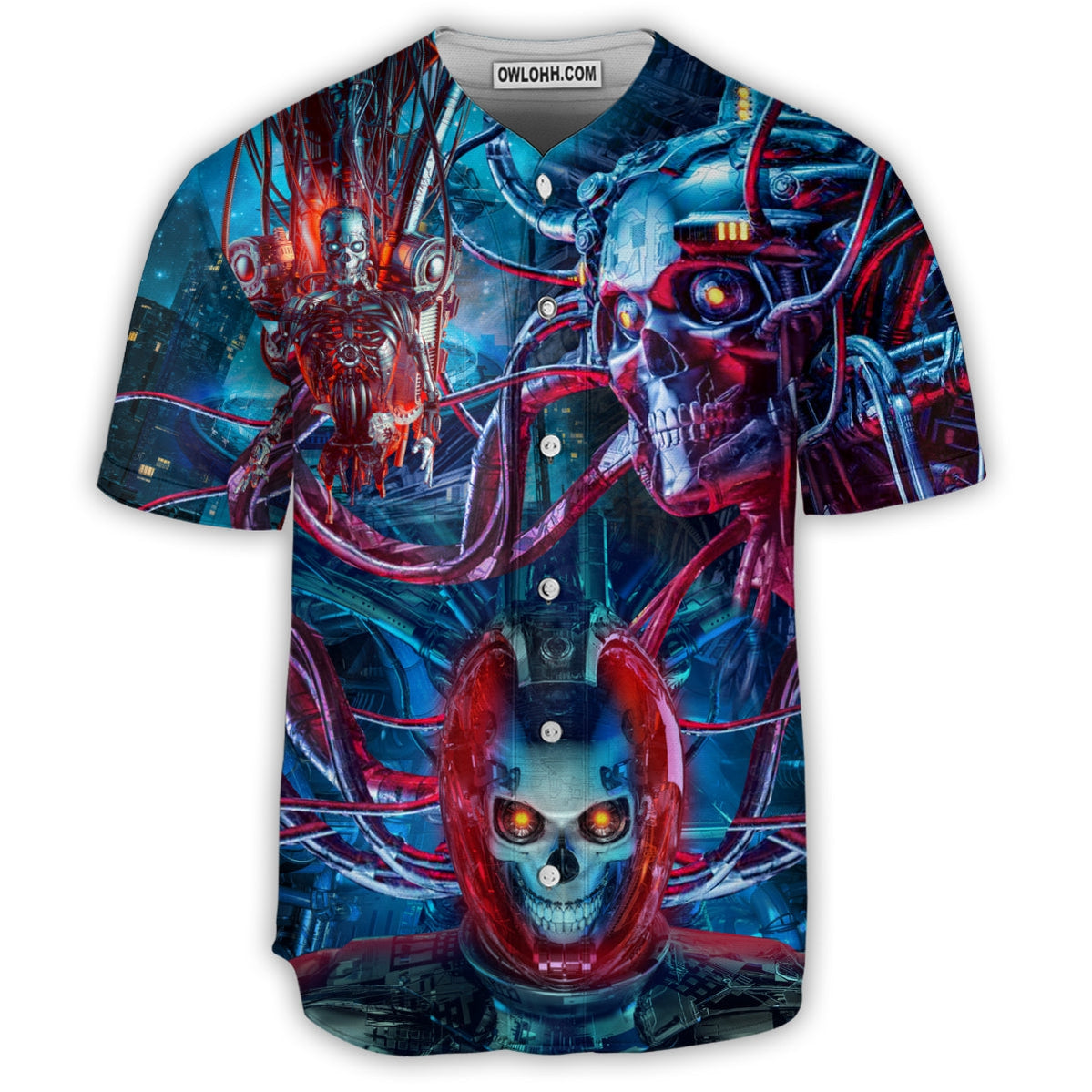 Skull Machine Style - Baseball Jersey - Chic Loom