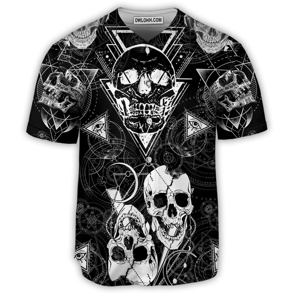 Skull Love Black - Baseball Jersey - Chic Loom