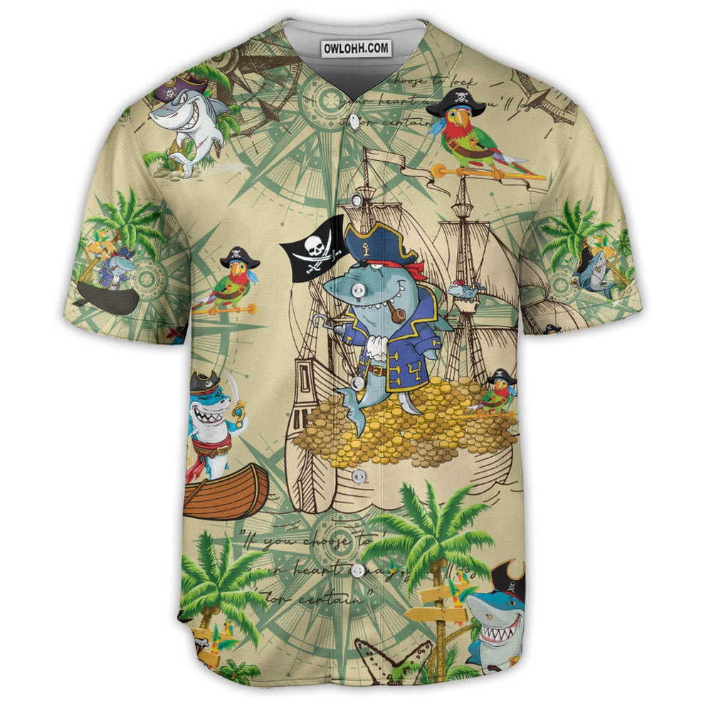 Pirate Shark Amazing Pirate Shark - Baseball Jersey