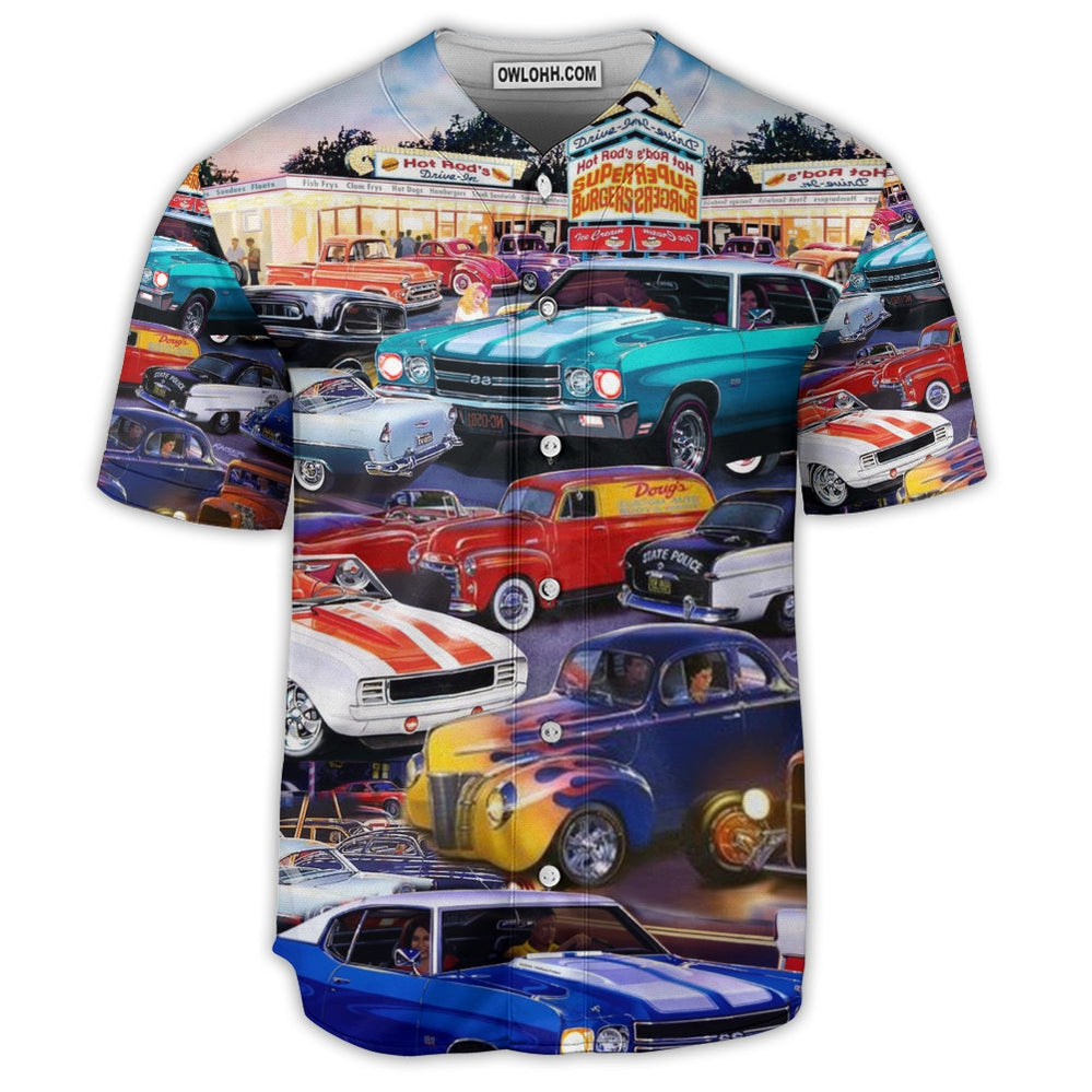 Car Love Car City Art Style - Baseball Jersey  - Chic Loom