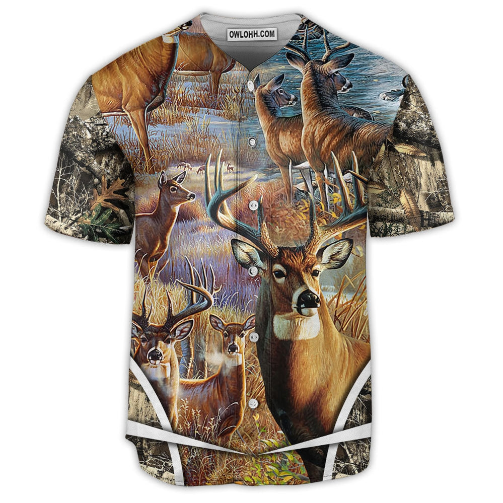 Hunting Deer Forest Hunting Lover - Baseball Jersey  - Chic Loom