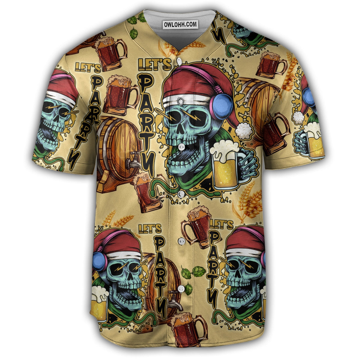 Skull Merry Xmas - Baseball Jersey - Chic Loom