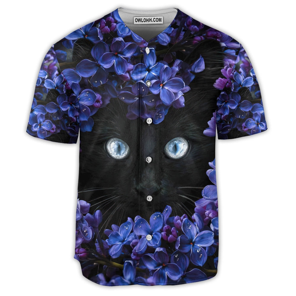 Black Cat Love Dried Herbs and Plants - Baseball Jersey  - Chic Loom
