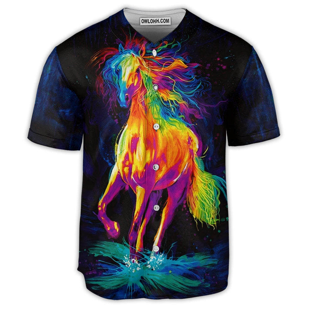 Horse Flame Art Style - Baseball Jersey  - Chic Loom