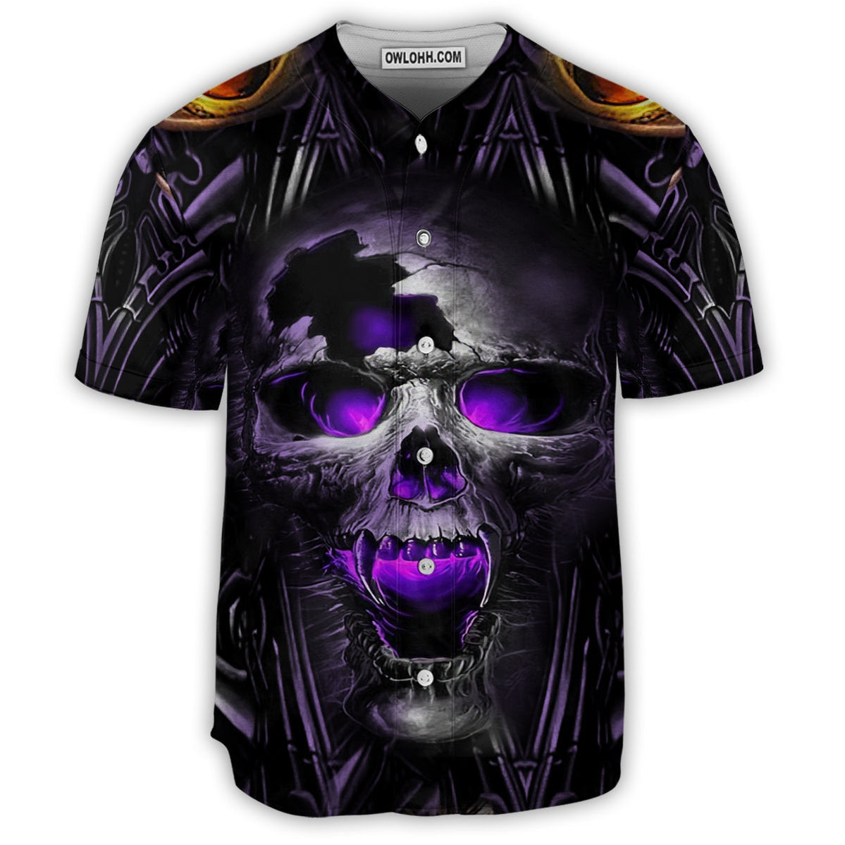 Skull Hello Darkness Smile - Baseball Jersey - Chic Loom