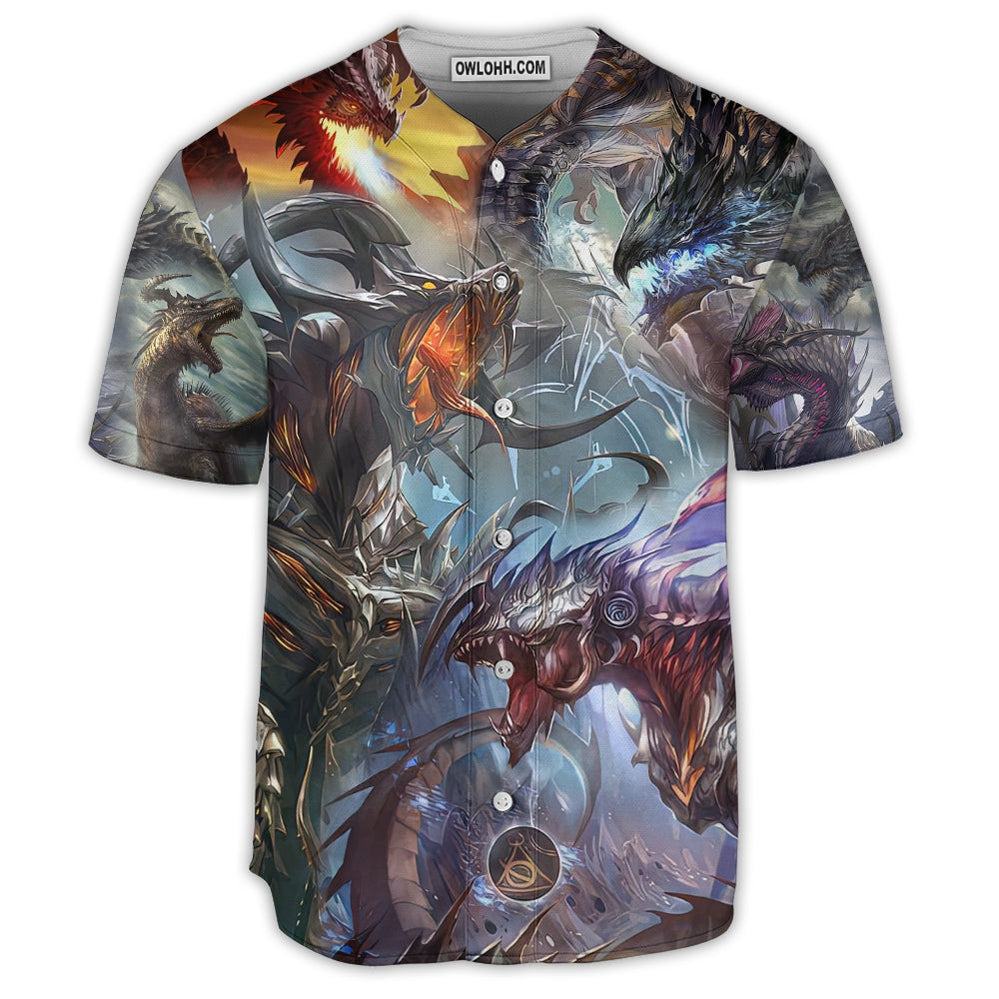 Dragon Fantasy World Dragon Magic - Baseball Jersey  - Chic Loom