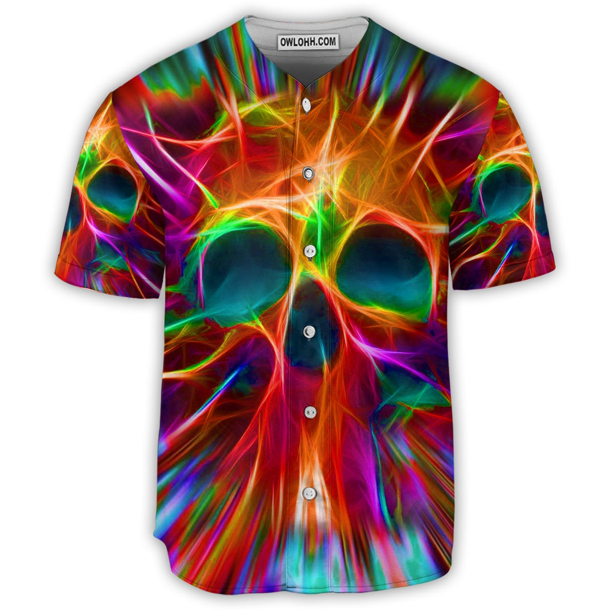Skull Rainbow Color Love Cool Style - Baseball Jersey - Chic Loom