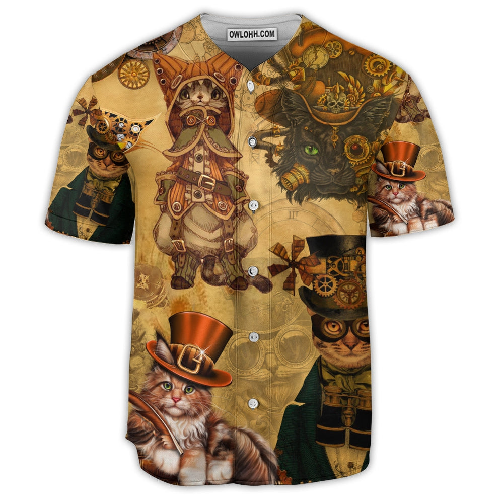 Cat Love Machine Vintage Style - Baseball Jersey  - Chic Loom