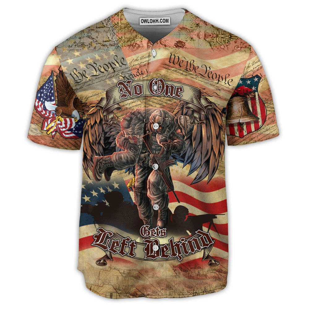 Veteran No One Left Behind America - Baseball Jersey  - Chic Loom
