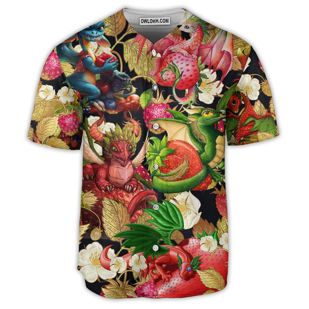 Dragon Fruit Strawberry Love Life Amazing - Baseball Jersey  - Chic Loom