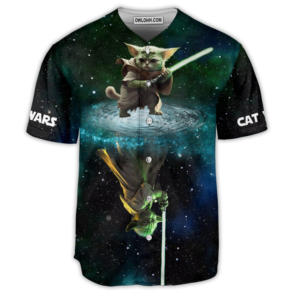 Star Wars Cat Yoda - Baseball Jersey - Chic Loom
