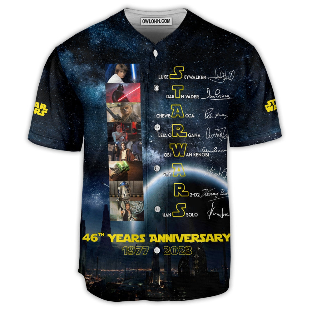 Star Wars 46 Years Anniversary - Baseball Jersey - Chic Loom