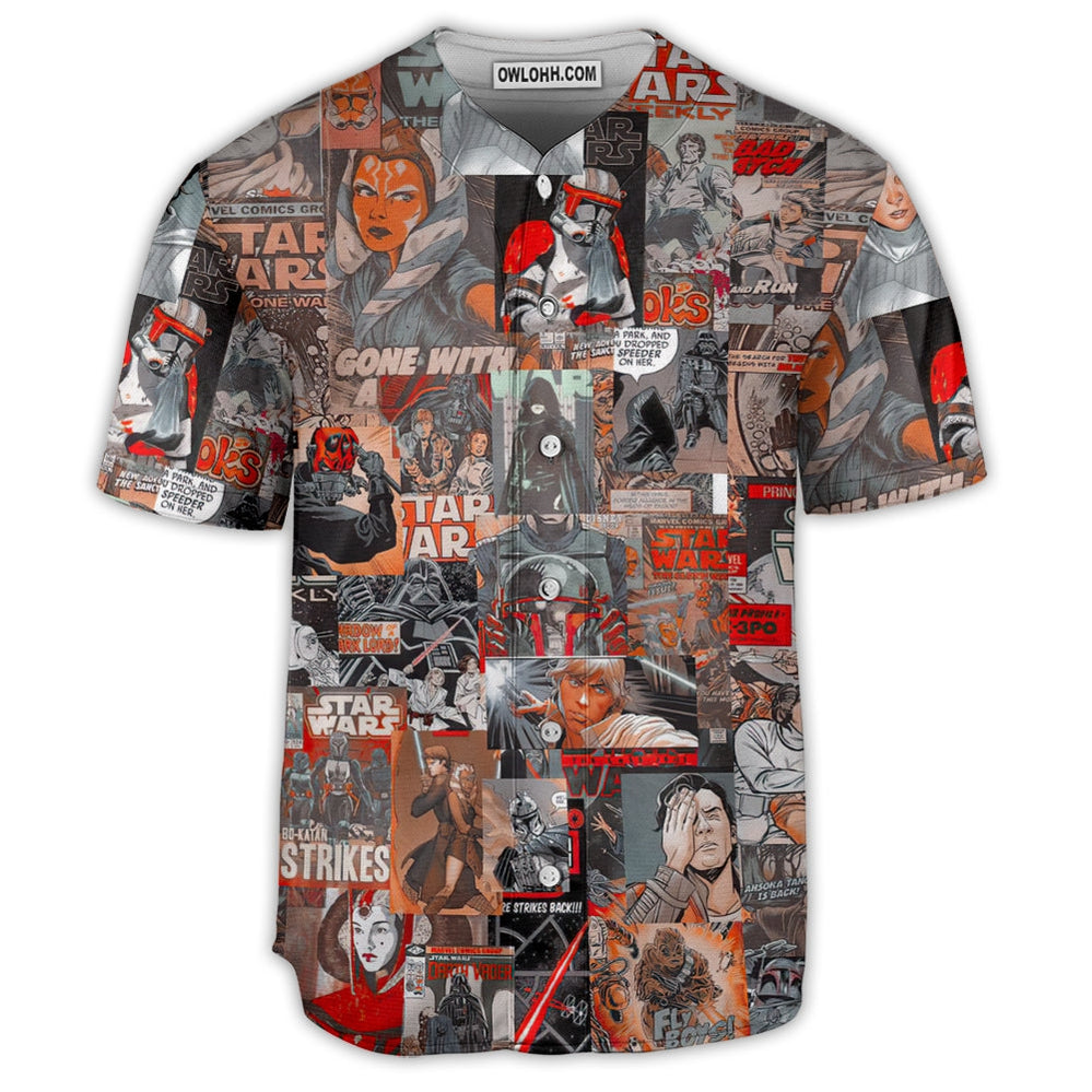 Star Wars Comic Vintage Style - Baseball Jersey - Chic Loom
