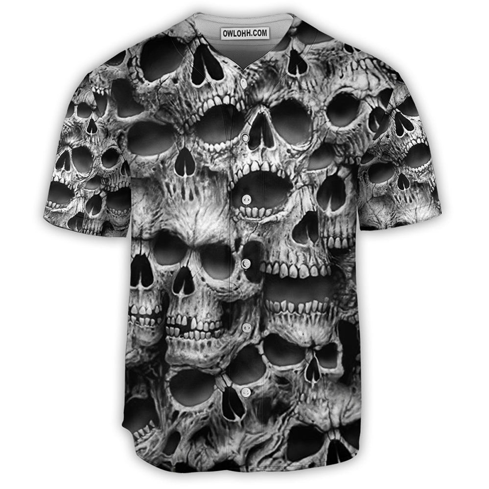 Skull No Fear No Pain - Baseball Jersey - Chic Loom