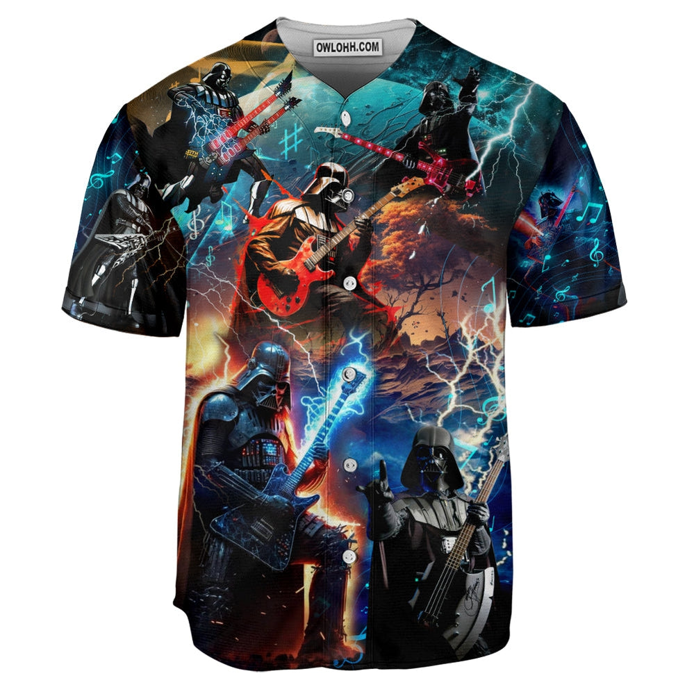 Starwars Darth Vader Playing Guitar - Baseball Jersey - Chic Loom