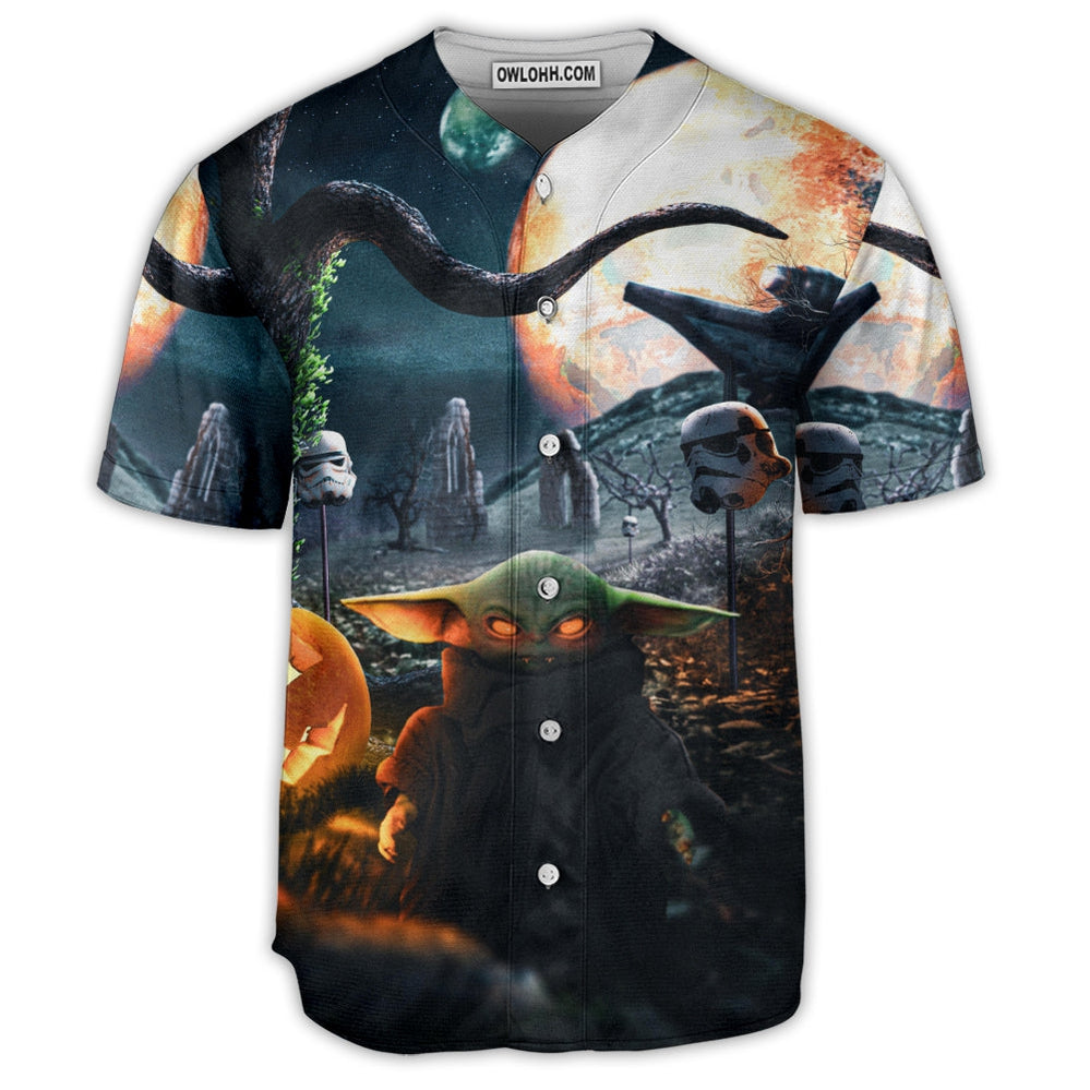 Starwars Halloween Baby Yoda Let Go Baby - Baseball Jersey - Chic Loom