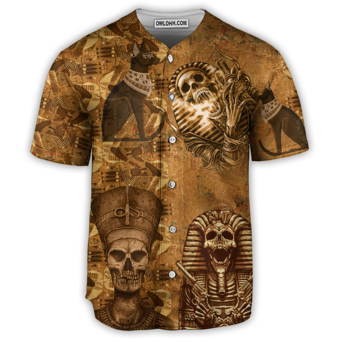 Egypt Skull Vintage Classic - Baseball Jersey - Chic Loom