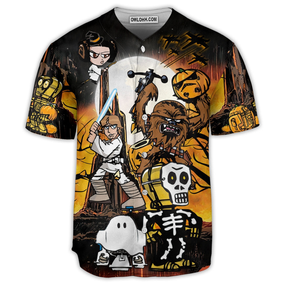 Starwars Halloween Spooky Star Wars Comics - Baseball Jersey - Chic Loom