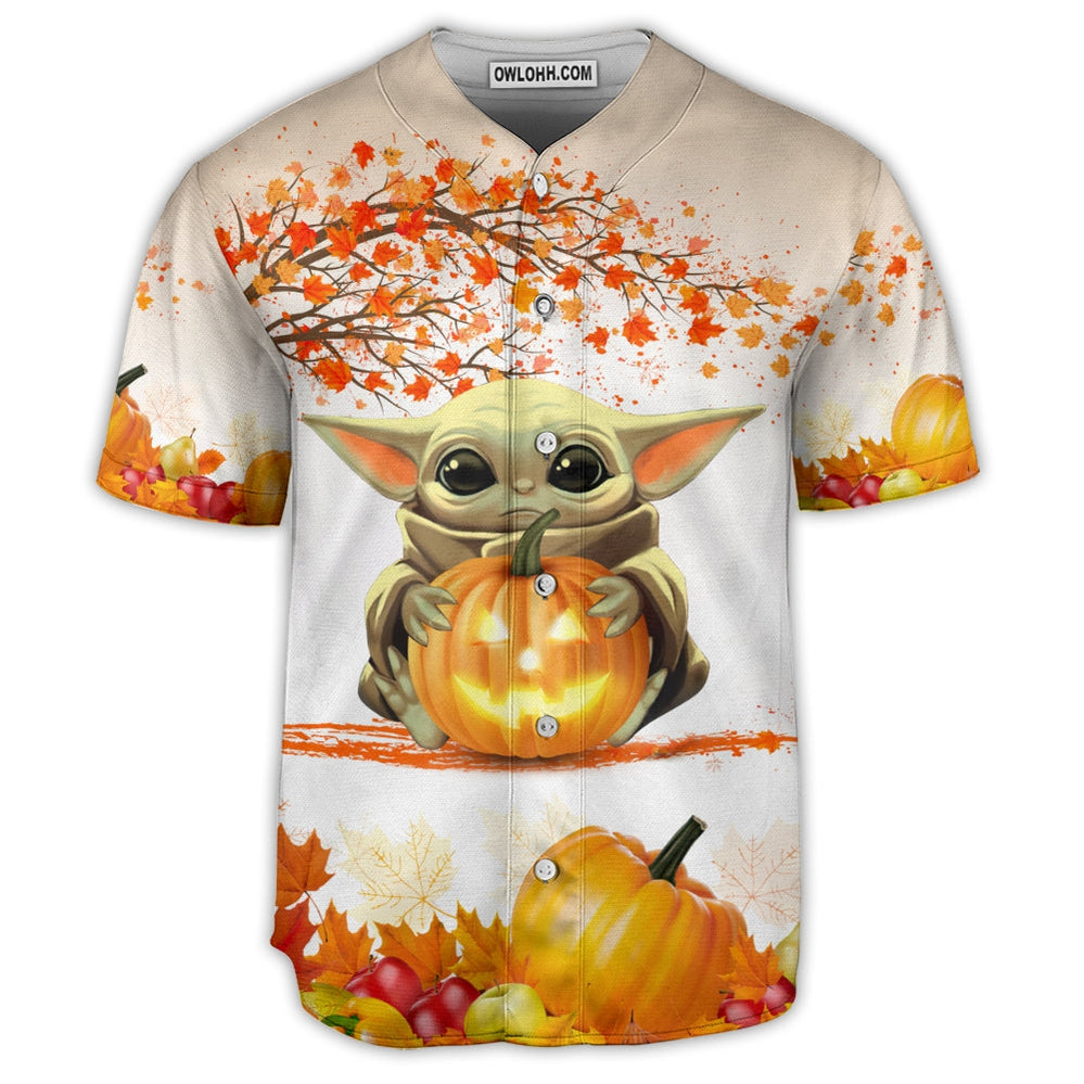 Starwars Halloween Baby Yoda Tricks Or Treat - Baseball Jersey - Chic Loom