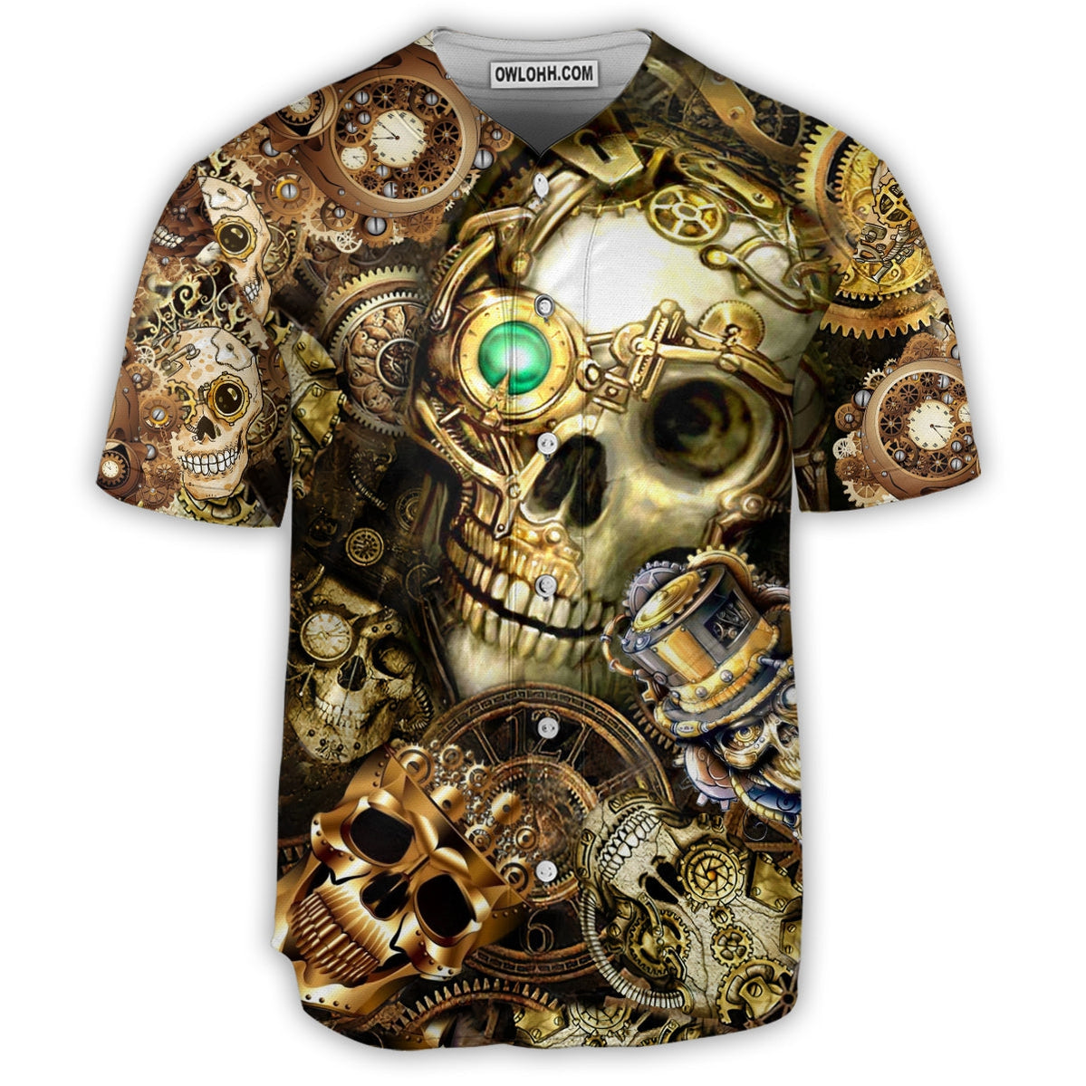 Skull Amazing Steampunk - Baseball Jersey - Chic Loom