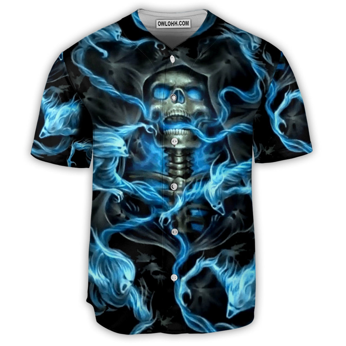 Skull Black Ground - Baseball Jersey - Chic Loom