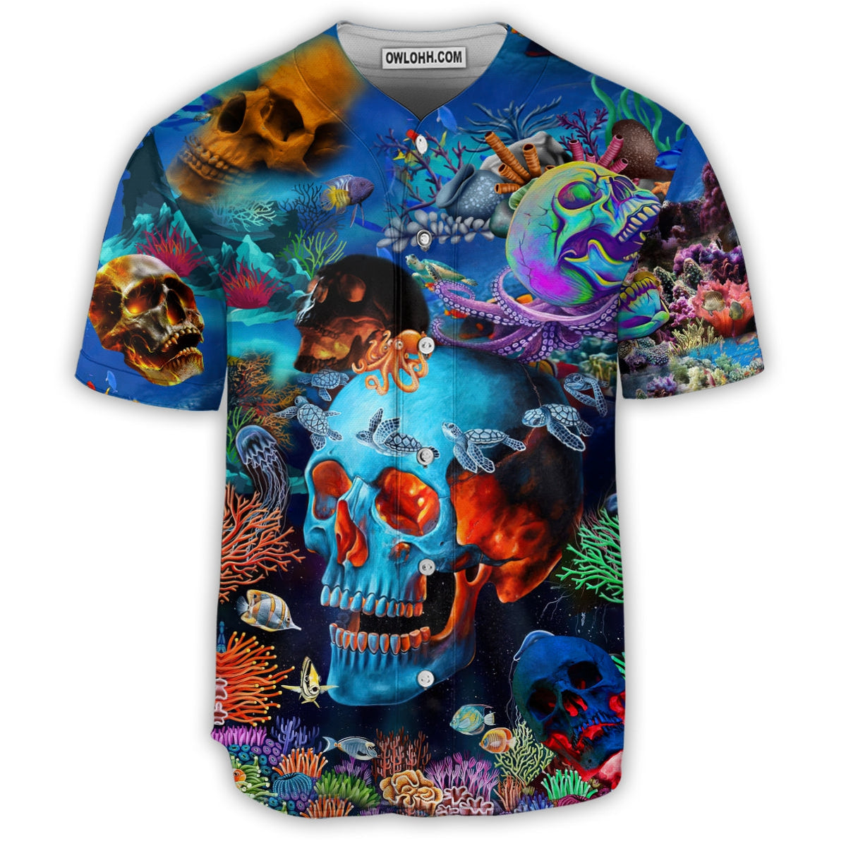 Skull Deep In The Ocean - Baseball Jersey - Chic Loom