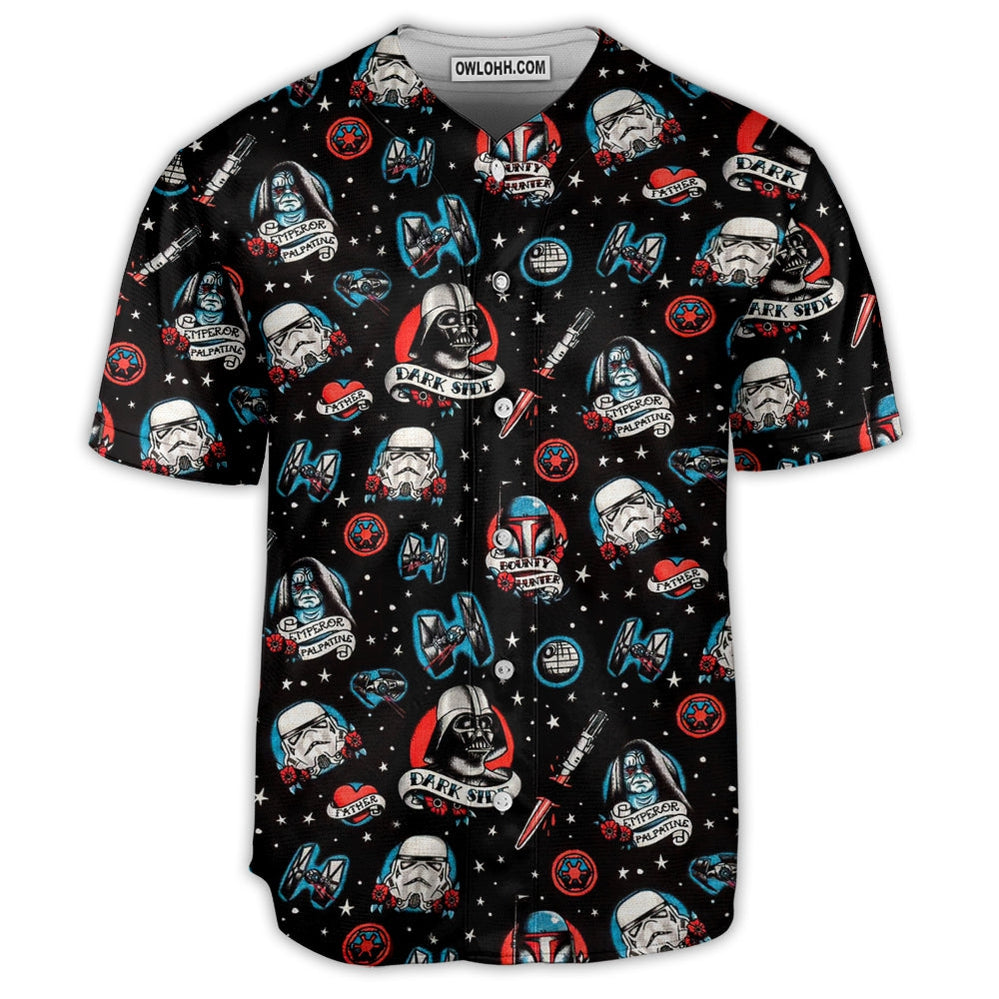 Starwars Darth Vader Storm Trooper Dark Side Black - Baseball Jersey - Chic Loom