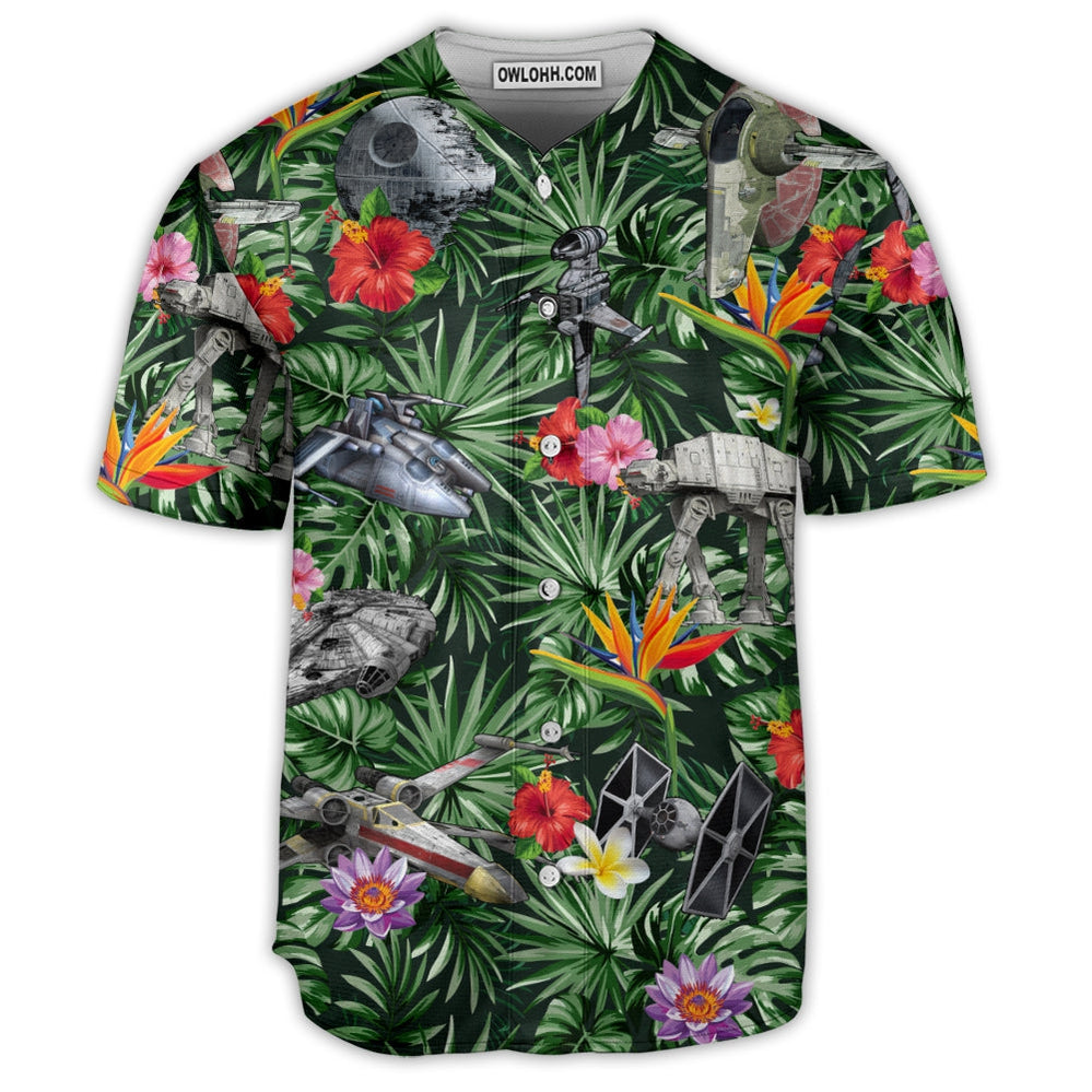 Starwars Space Ships Tropical Forest - Baseball Jersey - Chic Loom