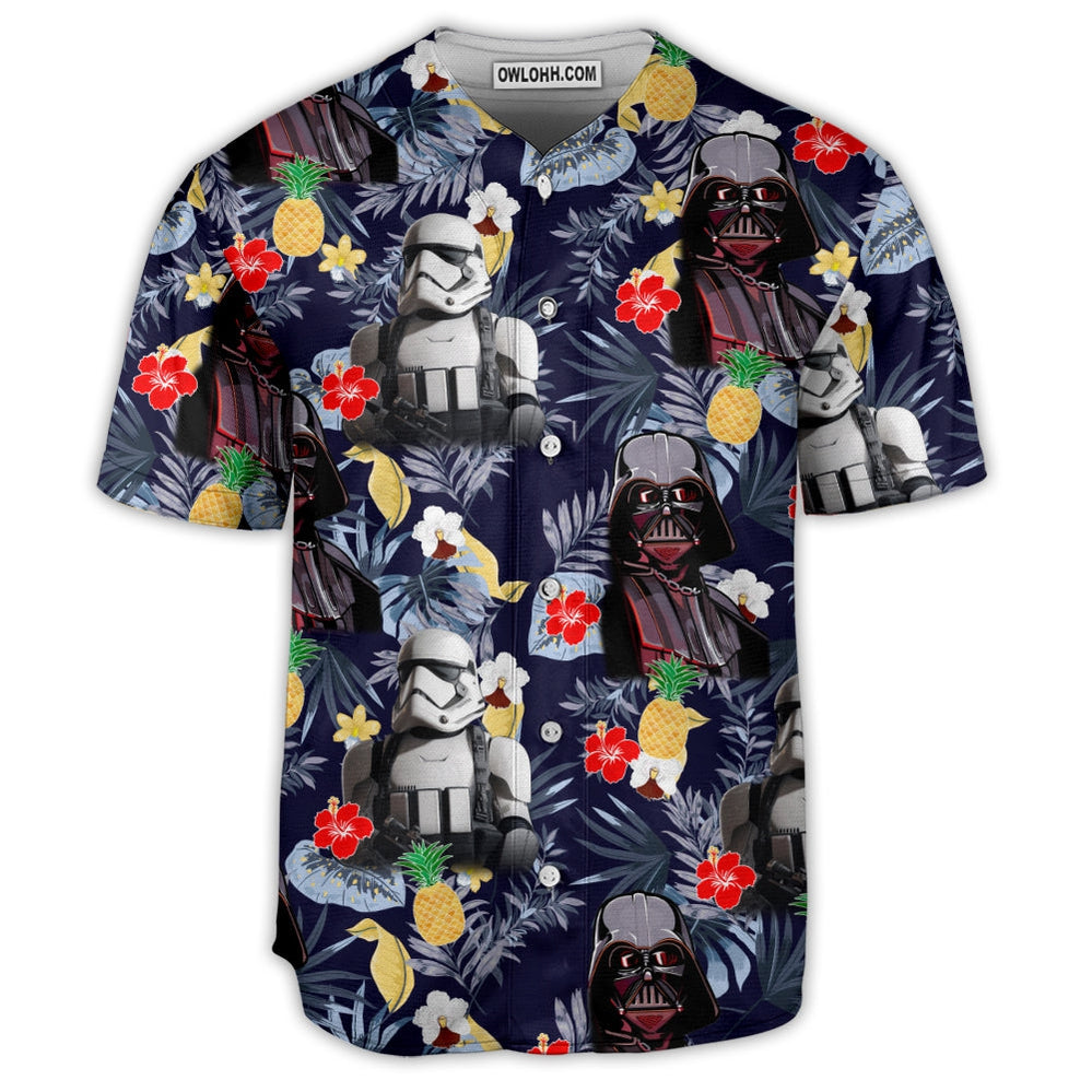 Starwars Darth Vader Storm Trooper Flower - Baseball Jersey - Chic Loom