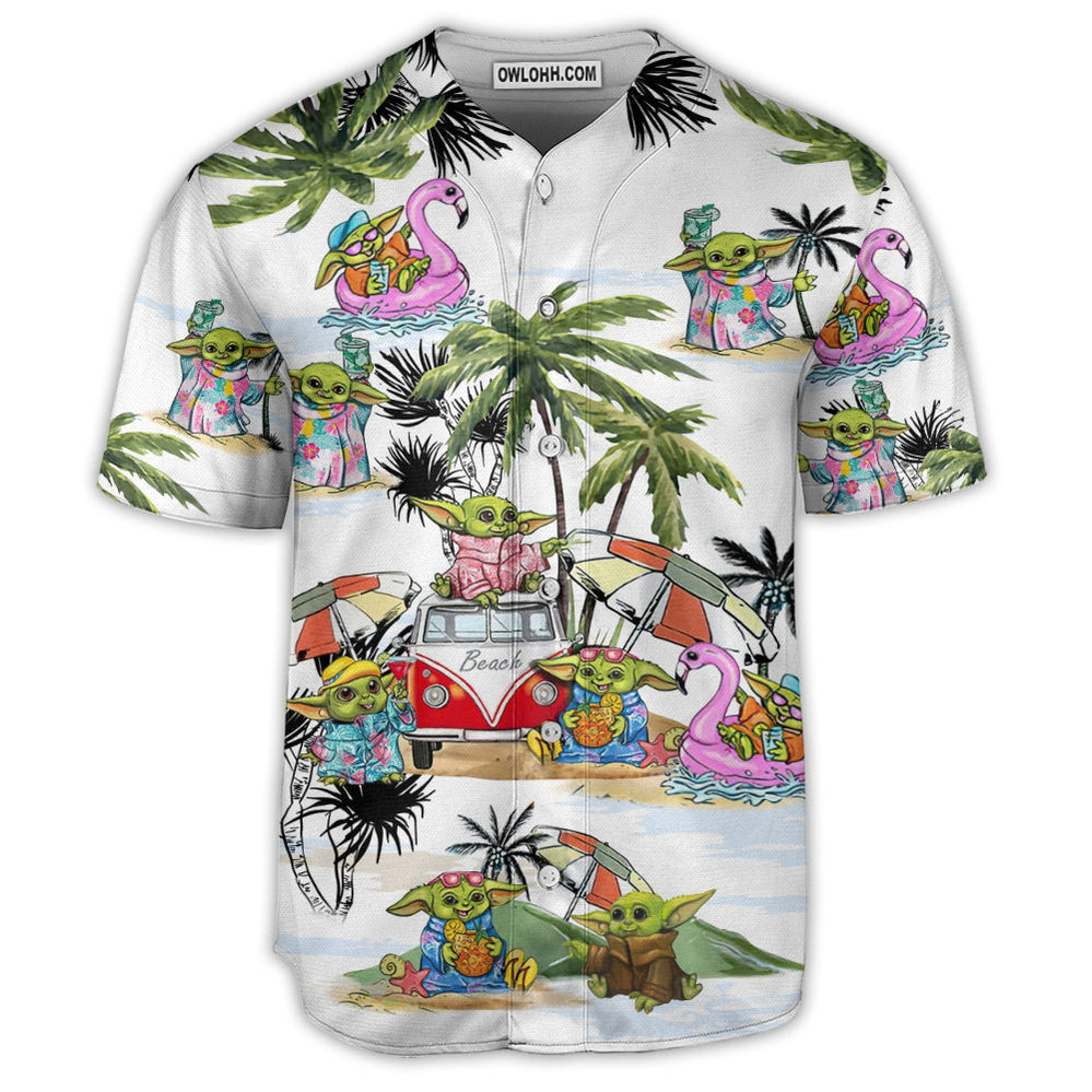 SW Cartoon Baby Yoda - Baseball Jersey - Chic Loom