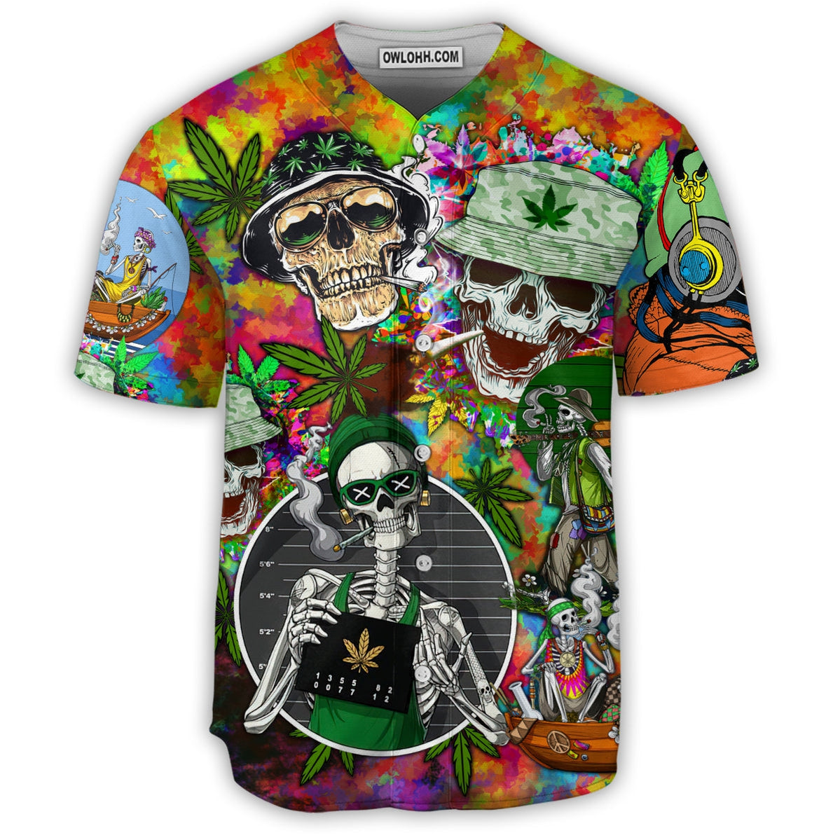 Skull Life Style So High - Baseball Jersey - Chic Loom