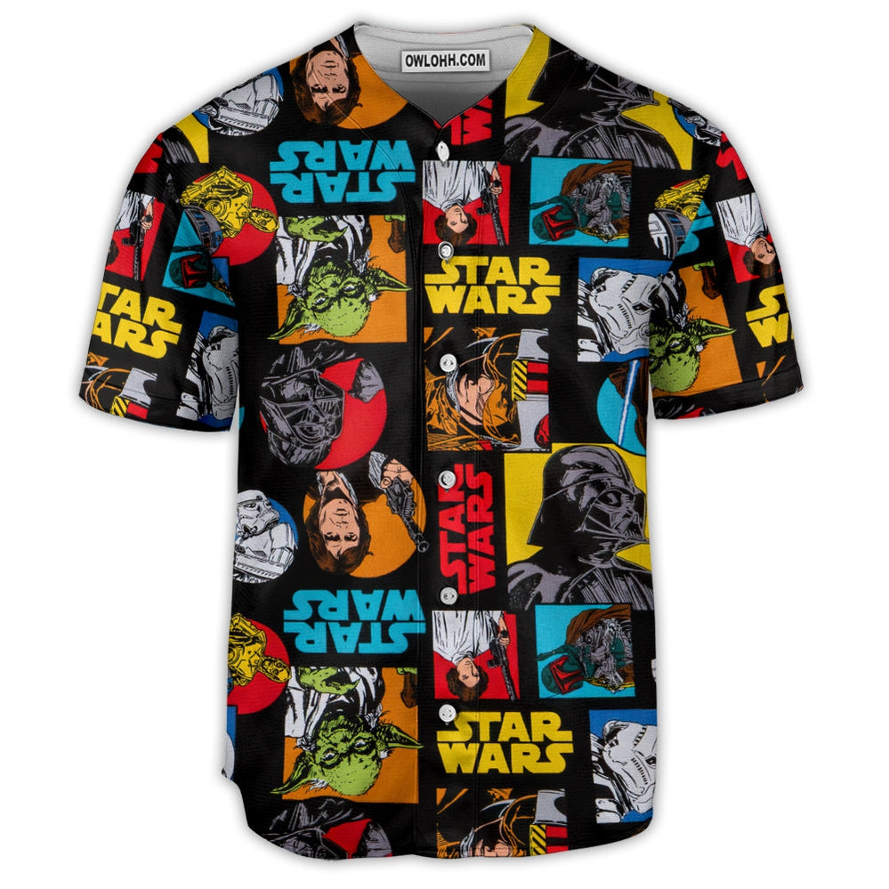 Starwars Pattern Colorful - Baseball Jersey - Chic Loom