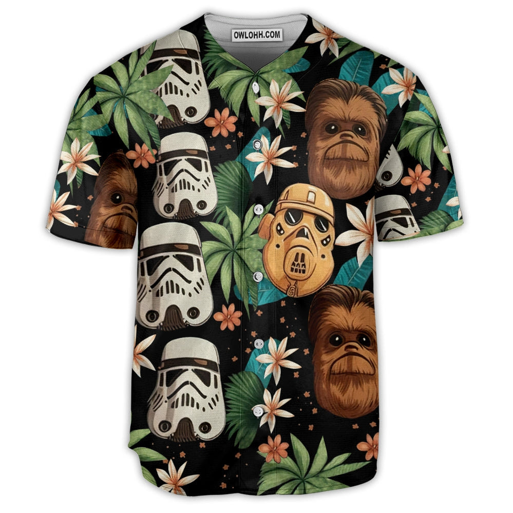Starwars Tropical Leaf Summer - Baseball Jersey - Chic Loom