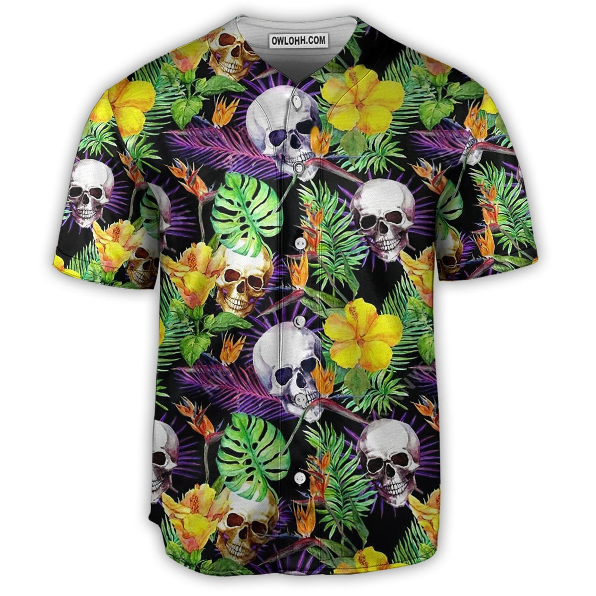Skull Tropical Love Life - Baseball Jersey - Chic Loom